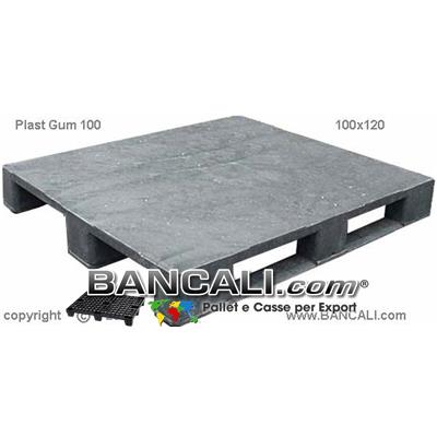 BANCALE in PLASTICA 100x120 PIANALE CHIUSO, COLORE GRIGIO 3 SLITTE   PESANTE  ( idoneo come Pedana)