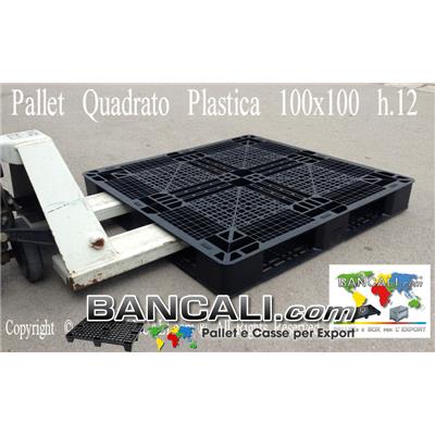 Bancale Perimentrale Quadrato 100x100  h.12 cm  in  PLASTICA con i gommini sul pianale