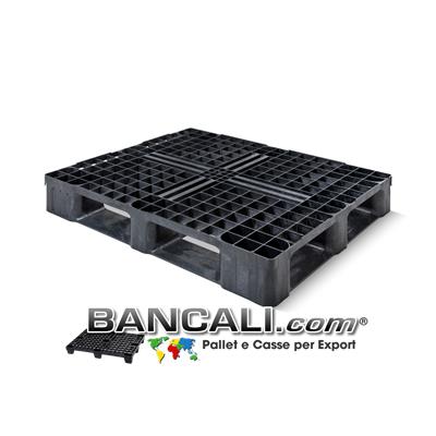 Bancale in Plastica 1000x1200 Perimetrale con 6 Slitte sotto, di Media Pesante robustezza. Peso 16 Kg.