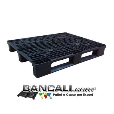 Bancale in Plastica 100x120 con 3 traverse, Pianale grigliato molto robusto Peso Tara. 13 Kg.