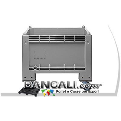CASSONE CargoPALLET300 + RUOTE BOX in PLASTICA 700x1000x h650 Litri 297 con 4 Ruote h.800 mm