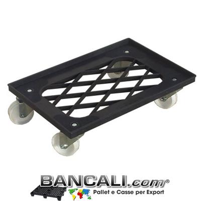 Carrello 400x600 h 150 mm dotato di 4 ruote sottostanti idoneo al trasporto delle cassette gamma BOX40x60DM 