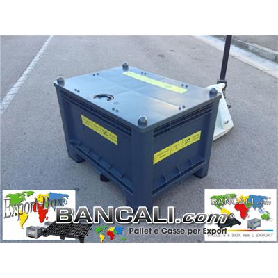 Cassa per Export 700x1000 h.650cm 300 Litri in Plastica 7 piedi  Vie 2 Rinforzata con Coperchio Peso Tara 24 Kg.
