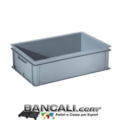 Contenitore Robusto 400x600xh.170mm. in Plastica Atossica Capacità Litri 30. La cassa è sovrapponibile Dotata di 2 Maniglie NON Passanti. Peso Tara Kg. 1,625