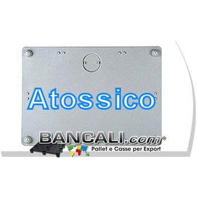 Coperchio Cargo Pallet 600 Lit. ATOSSICO (800x1200) mm per Uso Igienico; Peso Tara 3,5 Kg.