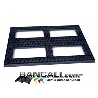 Crocera: Cornice in Plastica per la Sovrapponibilità del pallet bancale 800x1200 mm. tipo di plastica: PoliPropilene; interfalda in plastica, altezza 40 mm. Cornici Dotate di Bordatura o Basetta lungo tutto il perimetro. Robusta a maglia alveolare.