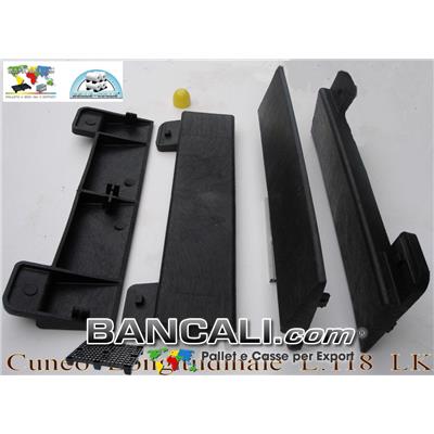 Cuneo Longitudinale 1180 mm. alto 80 mm. in Plastica per bobine Cilindri, Zeppa Forte e Resistente Peso Tara 6 Kg.