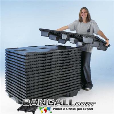 EuroPALLET Robusto 800x1200 in Plastica, Inseribile piano chiuso idoneo per la Logistica Spedizioni Marittime e Aeree EXPORT-PALLET® Peso Tara. 6,6 Kg .