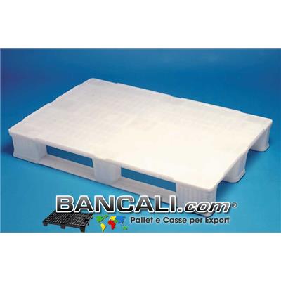 EuroPALLET  HACCP Igienico  80x120 sterilizzabile, sovrapponibile, idoneo al settore FARMACEUTICO.  Kg. 14,6  con 3 slitte che lo rendono idoneo alla sovrapponibilità, anti-ribaltamento con Muletto, e adatto a rulliera.