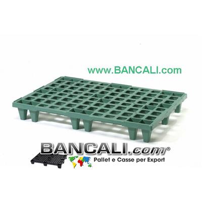 Europallet  Plastica  80x120 Leggero x Export  Colore Nero Inseribile  MultiPiede  Kg. 5. TOTALMENTE SENZA BORDI.