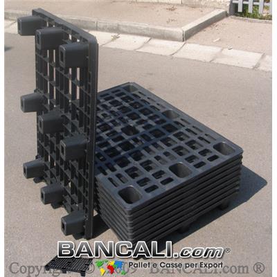 Europallet in plastica 800x1200 mm leggero economico 9 piedi SENZA Bordi Peso Tara Kg. 5