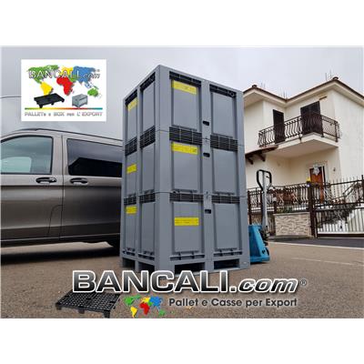Export Box a TORRE 1000x1200 mm. per spedire Apparecchiature o Attrezzature Alte. Cassa in Plastica con misure interne: 900x1100 h 1900 mm. Peso Tara Kg.85