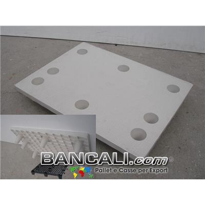 MiniPALLET 60x80 Piano Chiuso inseribile / impilabile / Innestabile con 9 Piedi Conici, di cui 3 Asimetrici; Pianale Ruvido bollinato.  Kg. 5,5
