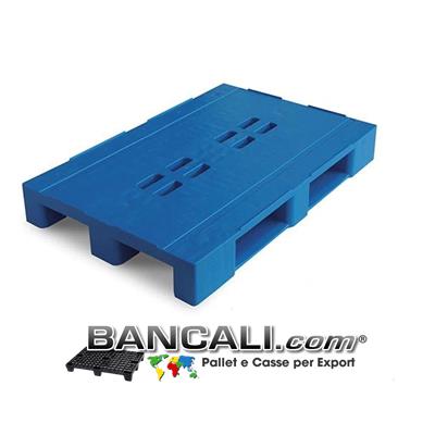 Pallet igienico 800x1200 h.155 mm. Piano Chiuso Senza Bordo Atossico HDPE Vergine  Peso Tara 20Kg.