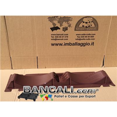 Porta Bobine in Plastica PET con 2 Culle per 2 Bobine da Diametro 450 a Ø 550 mm. Selle per Rotoli Sovrapponibili L.1070 mm Larg. 230 mm Peso Tara: Gr. 400
