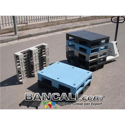 miniPALLET piano Chiuso 60x80 Igienico 3 Traverse , dotato  di 6 gommini antiscivolo;  Peso Tara, 10 Kg.